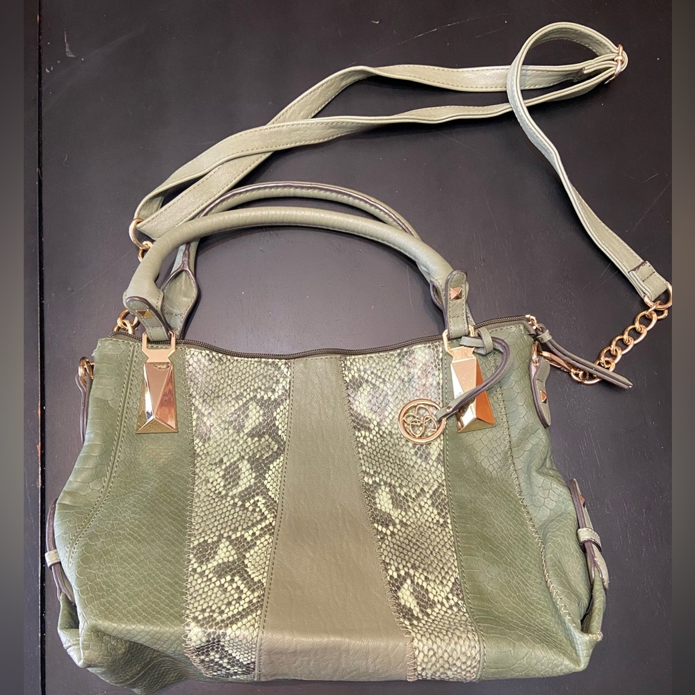 Jessica Simpson Abbey Shopper Bag Snake Loden Green